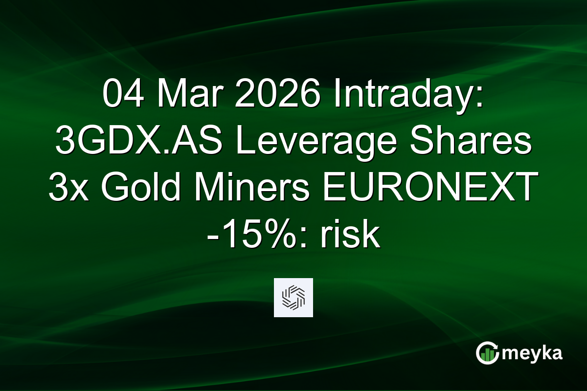 04 Mar 2026 Intraday: 3GDX.AS Leverage Shares 3x Gold Miners EURONEXT -15%: risk