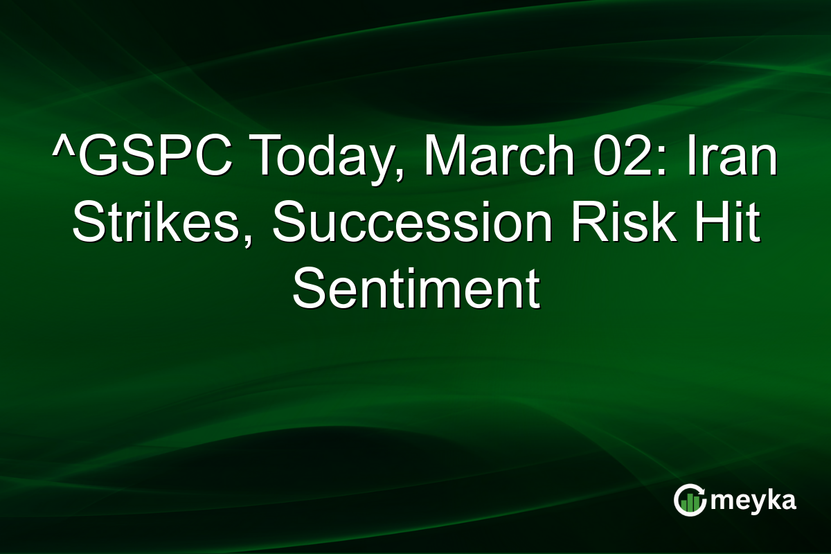 ^GSPC Today, March 02: Iran Strikes, Succession Risk Hit Sentiment