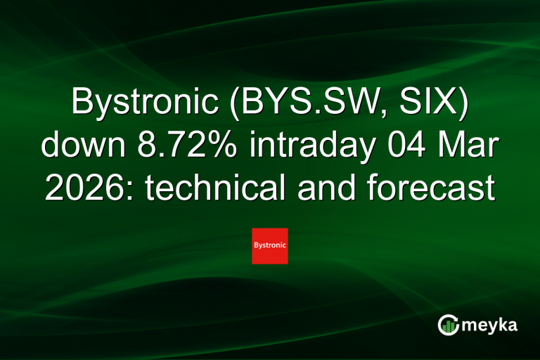 Bystronic (BYS.SW, SIX) down 8.72% intraday 04 Mar 2026: technical and forecast