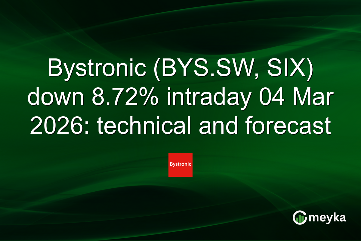 Bystronic (BYS.SW, SIX) down 8.72% intraday 04 Mar 2026: technical and forecast