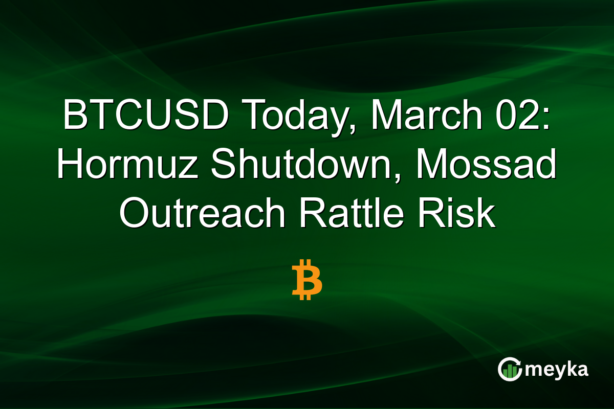 BTCUSD Today, March 02: Hormuz Shutdown, Mossad Outreach Rattle Risk