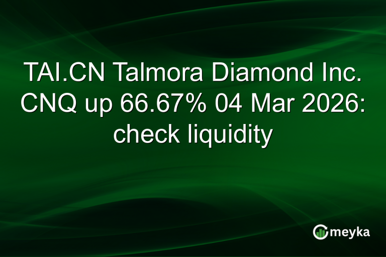 TAI.CN Talmora Diamond Inc. CNQ up 66.67% 04 Mar 2026: check liquidity