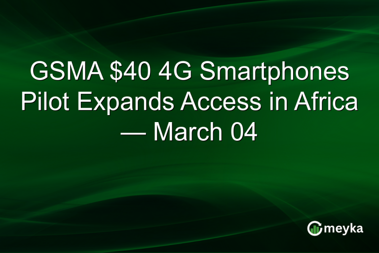 GSMA $40 4G Smartphones Pilot Expands Access in Africa — March 04