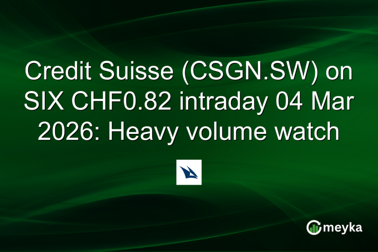 Credit Suisse (CSGN.SW) on SIX CHF0.82 intraday 04 Mar 2026: Heavy volume watch