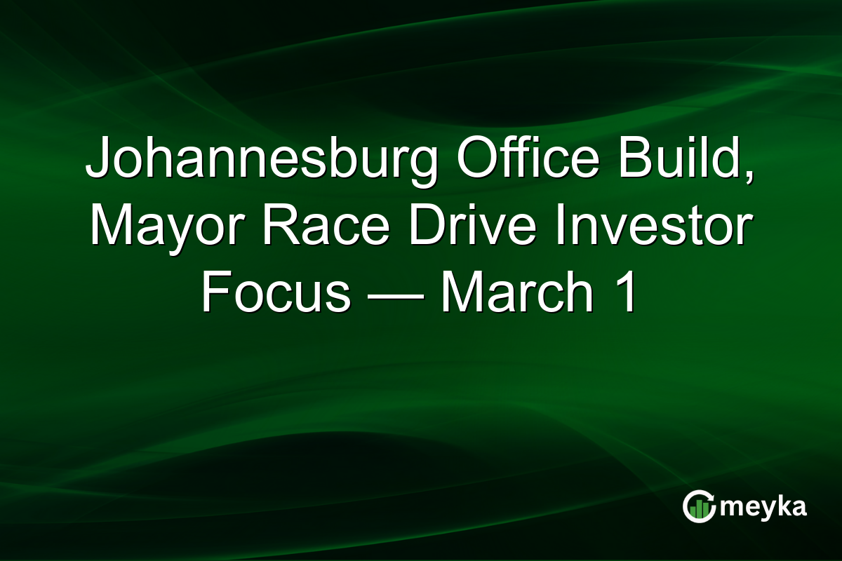 Johannesburg Office Build, Mayor Race Drive Investor Focus — March 1