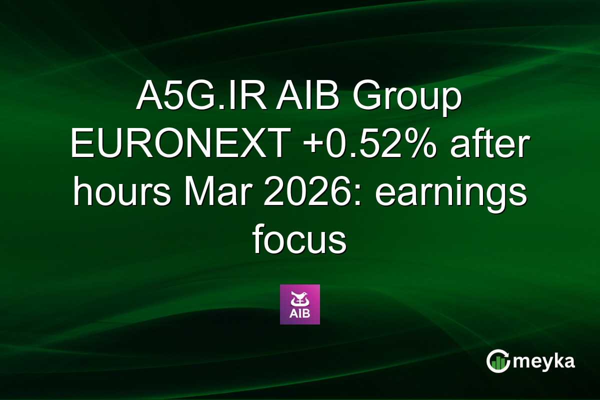 A5G.IR AIB Group EURONEXT +0.52% after hours Mar 2026: earnings focus