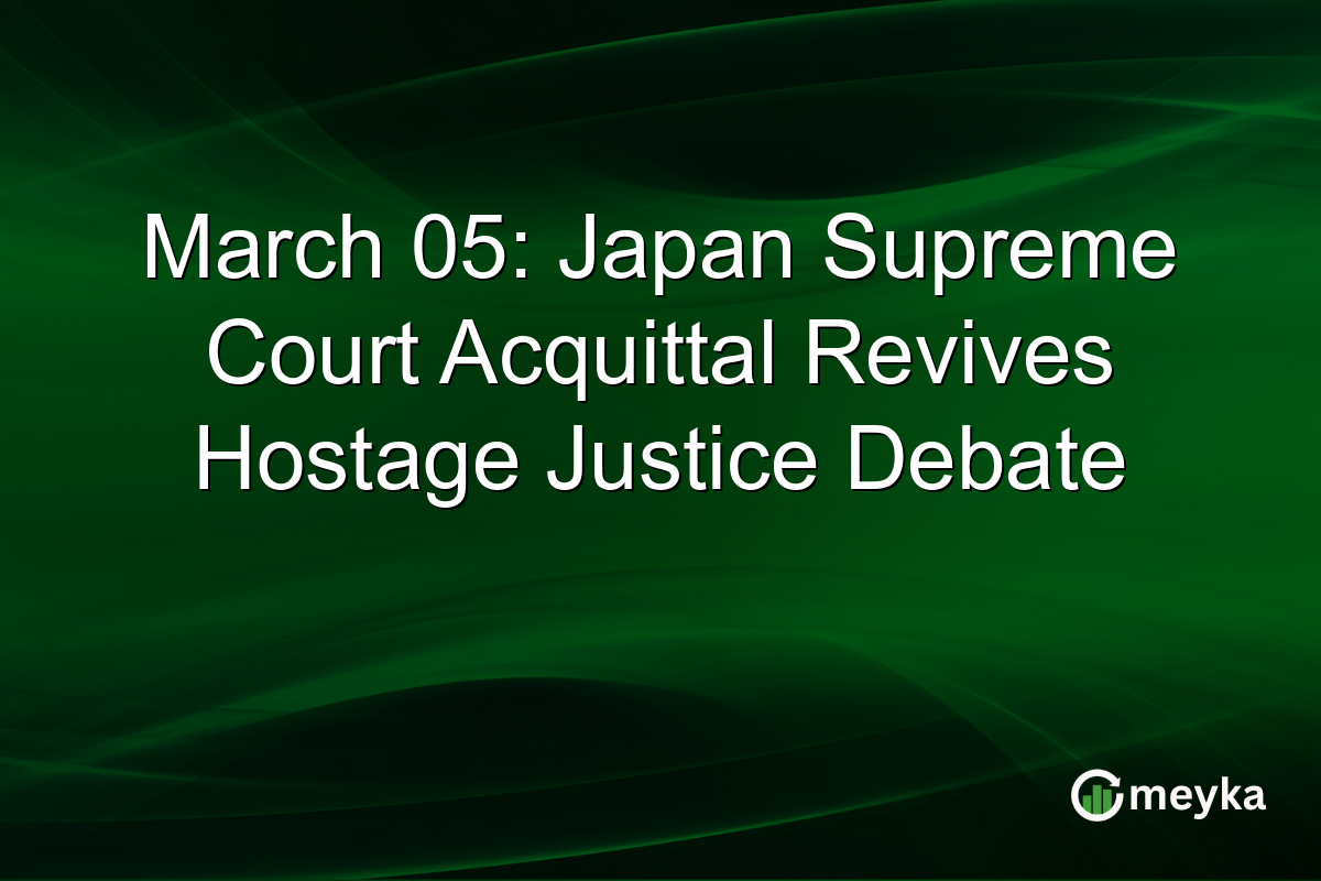 March 05: Japan Supreme Court Acquittal Revives Hostage Justice Debate