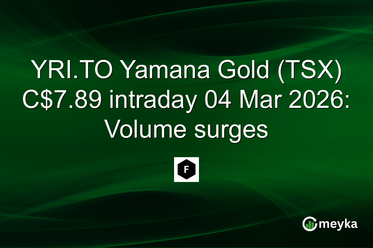 YRI.TO Yamana Gold (TSX) C$7.89 intraday 04 Mar 2026: Volume surges