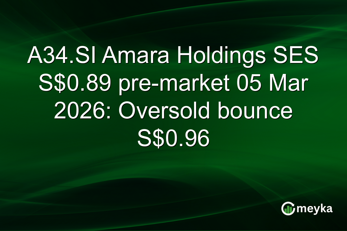 A34.SI Amara Holdings SES S$0.89 pre-market 05 Mar 2026: Oversold bounce S$0.96
