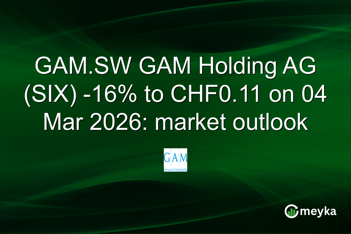 GAM.SW GAM Holding AG (SIX) -16% to CHF0.11 on 04 Mar 2026: market outlook