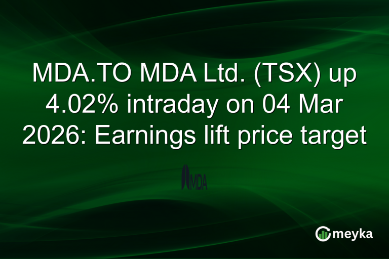 MDA.TO MDA Ltd. (TSX) up 4.02% intraday on 04 Mar 2026: Earnings lift price target