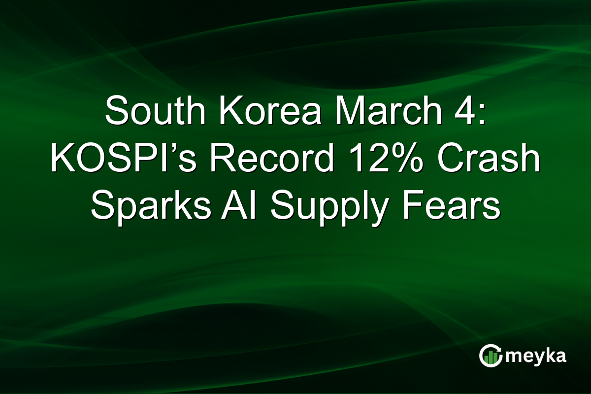 South Korea March 4: KOSPI’s Record 12% Crash Sparks AI Supply Fears