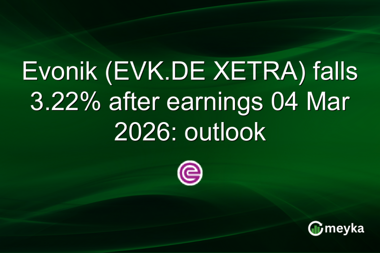 Evonik (EVK.DE XETRA) falls 3.22% after earnings 04 Mar 2026: outlook