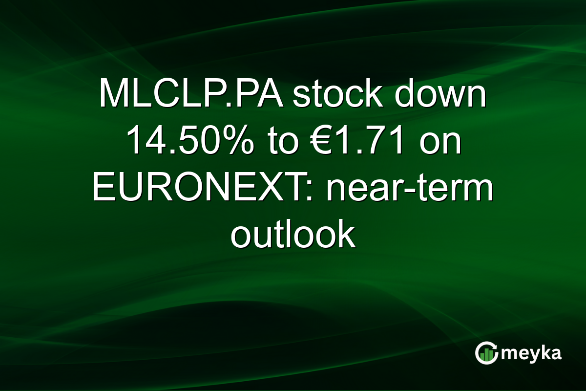 MLCLP.PA stock down 14.50% to €1.71 on EURONEXT: near-term outlook