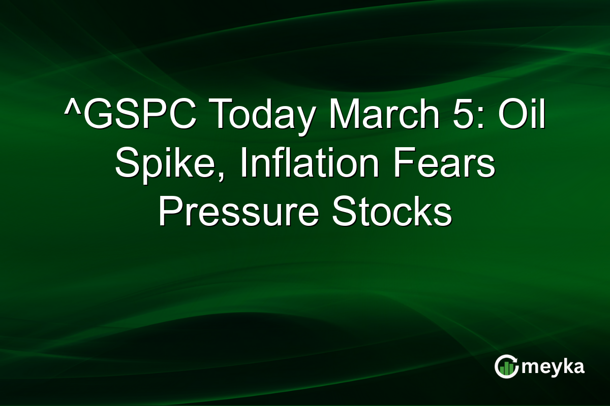 ^GSPC Today March 5: Oil Spike, Inflation Fears Pressure Stocks
