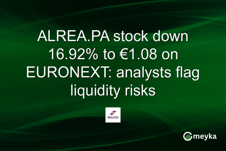 ALREA.PA stock down 16.92% to €1.08 on EURONEXT: analysts flag liquidity risks