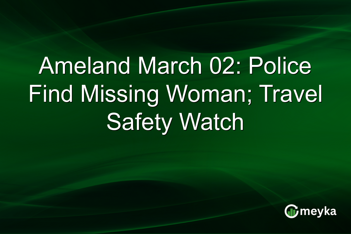 Ameland March 02: Police Find Missing Woman; Travel Safety Watch