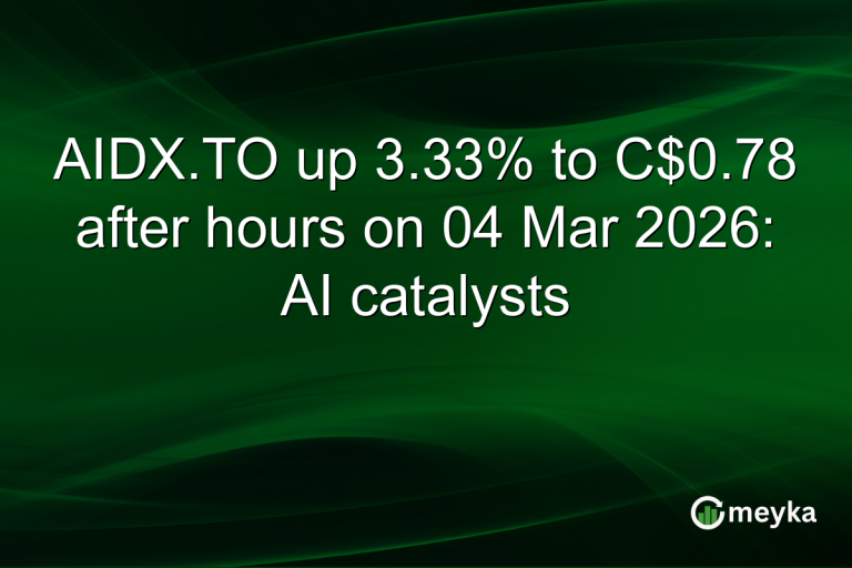 AIDX.TO up 3.33% to C$0.78 after hours on 04 Mar 2026: AI catalysts
