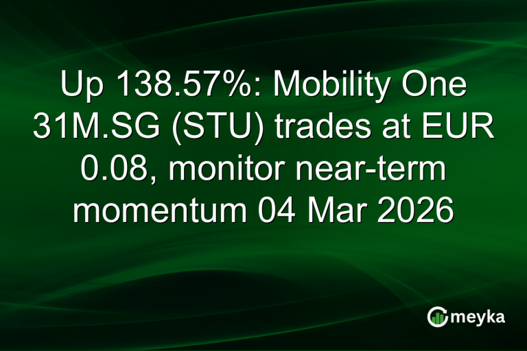 Up 138.57%: Mobility One 31M.SG (STU) trades at EUR 0.08, monitor near-term momentum 04 Mar 2026
