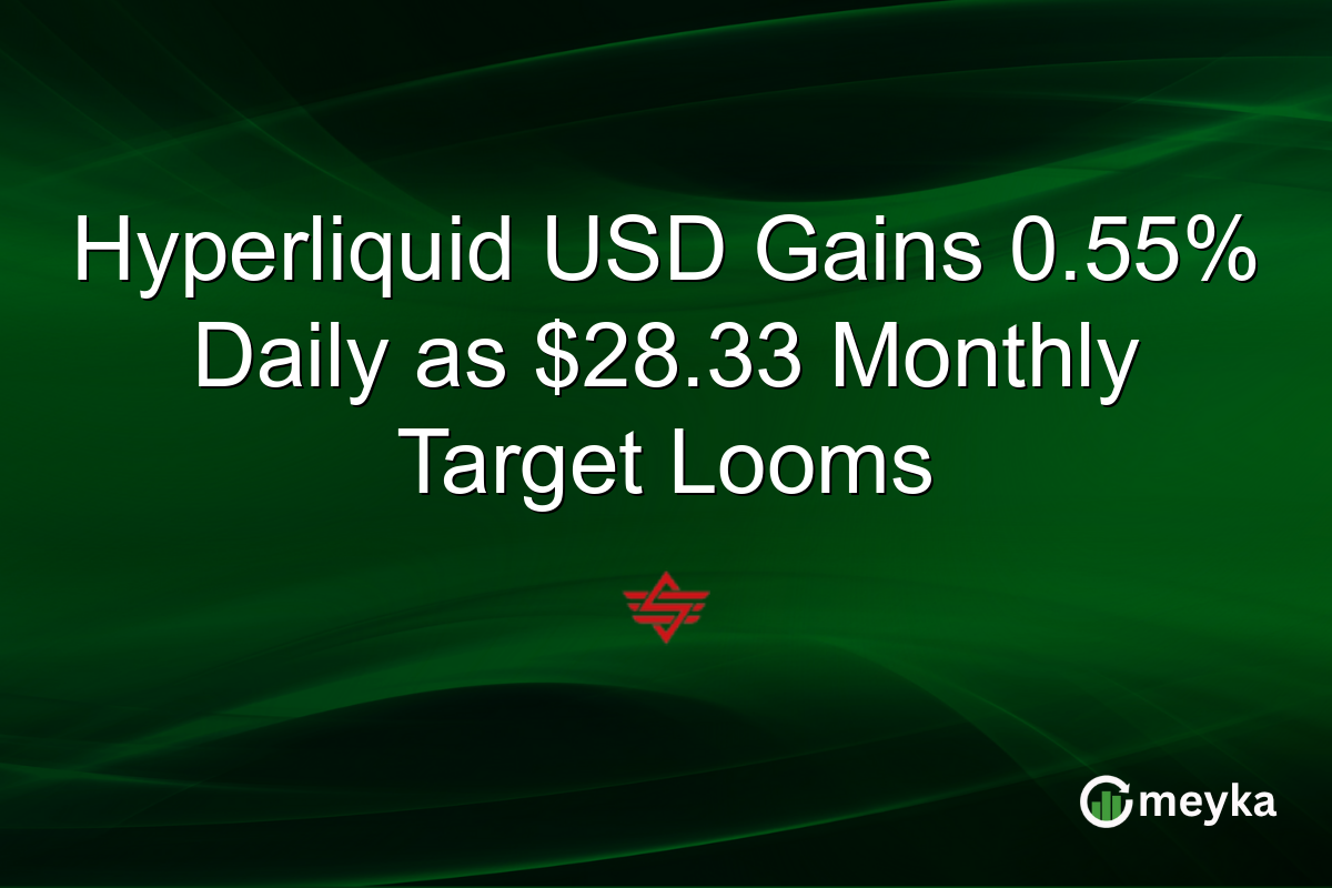 Hyperliquid USD Gains 0.55% Daily as $28.33 Monthly Target Looms
