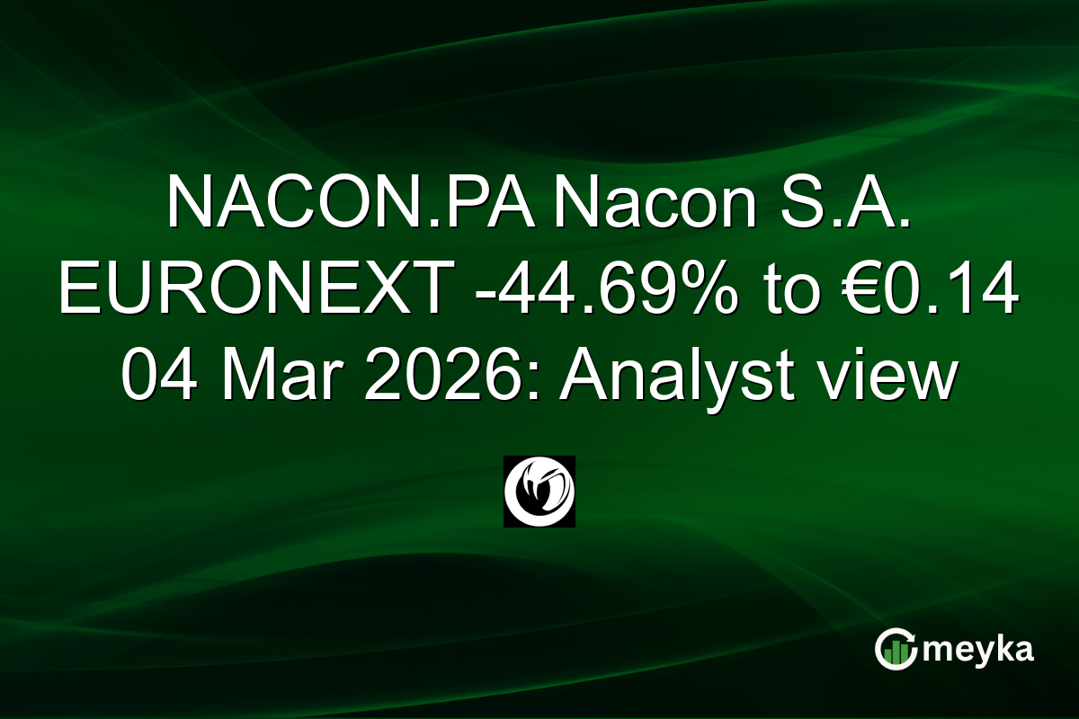NACON.PA Nacon S.A. EURONEXT -44.69% to €0.14 04 Mar 2026: Analyst view