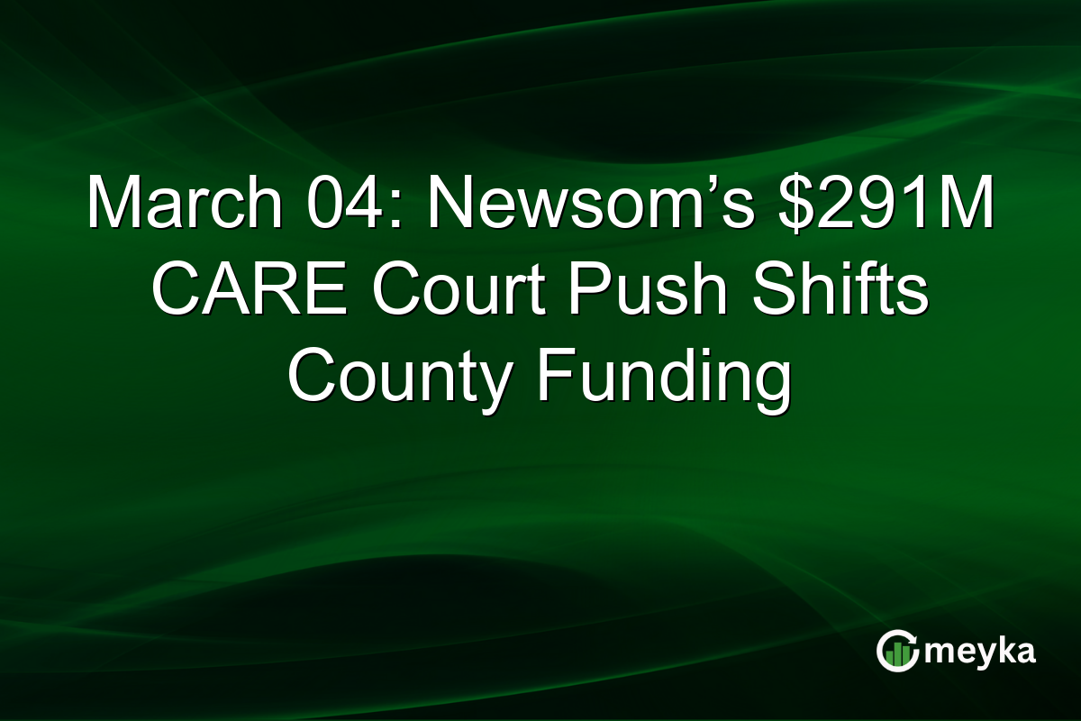 March 04: Newsom’s $291M CARE Court Push Shifts County Funding