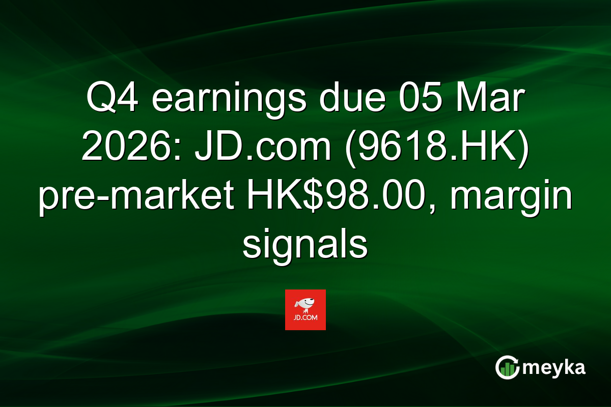 Q4 earnings due 05 Mar 2026: JD.com (9618.HK) pre-market HK$98.00, margin signals