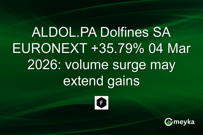 ALDOL.PA Dolfines SA EURONEXT +35.79% 04 Mar 2026: volume surge may extend gains