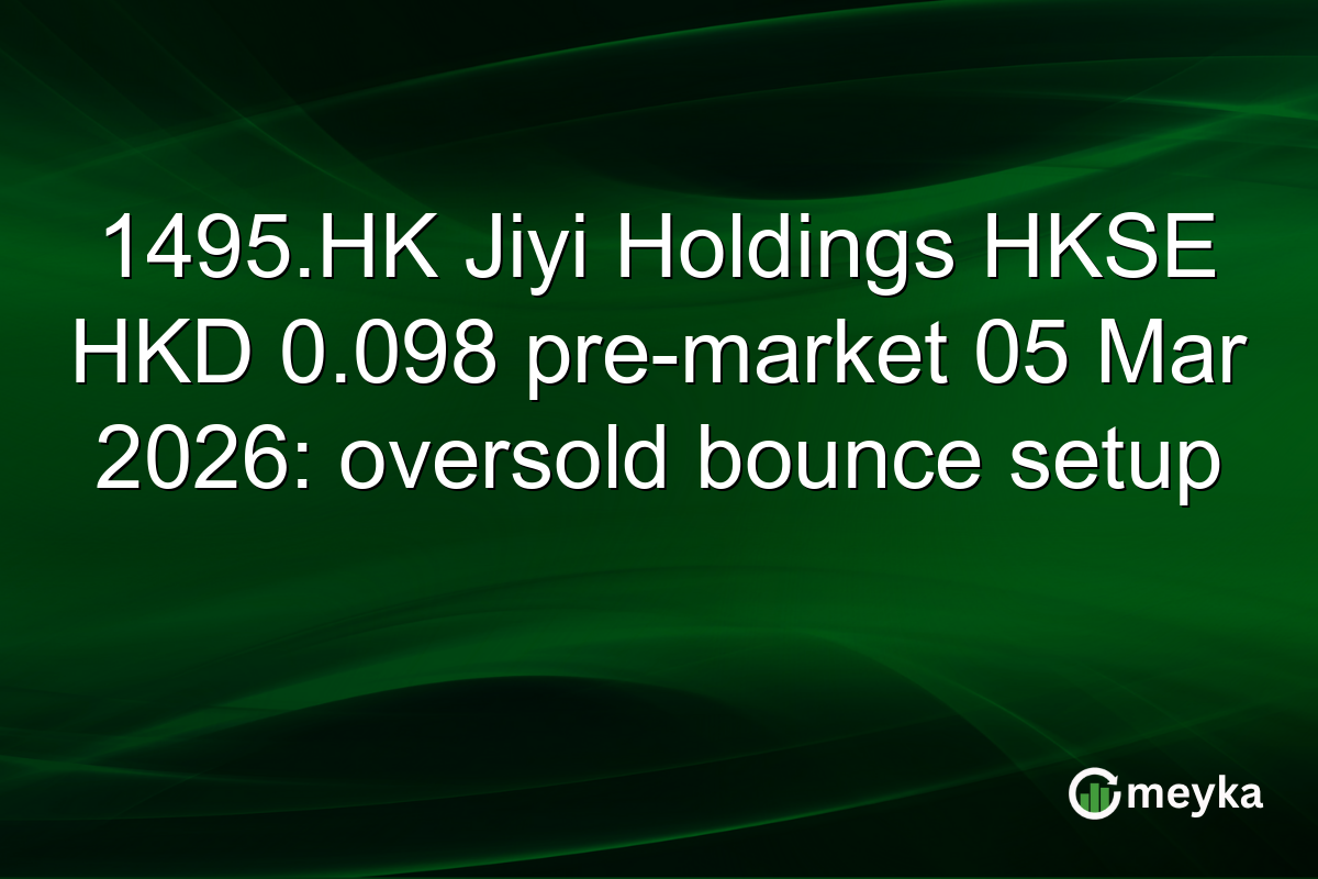 1495.HK Jiyi Holdings HKSE HKD 0.098 pre-market 05 Mar 2026: oversold bounce setup