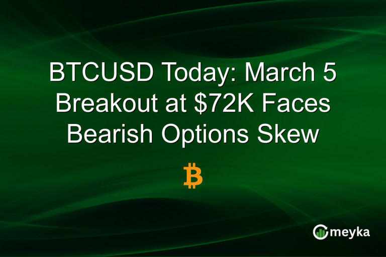 BTCUSD Today: March 5 Breakout at $72K Faces Bearish Options Skew