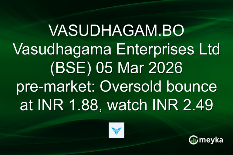 VASUDHAGAM.BO Vasudhagama Enterprises Ltd (BSE) 05 Mar 2026 pre-market: Oversold bounce at INR 1.88, watch INR 2.49