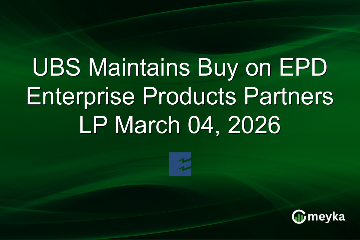 UBS Maintains Buy on EPD Enterprise Products Partners LP March 04, 2026