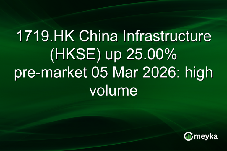 1719.HK China Infrastructure (HKSE) up 25.00% pre-market 05 Mar 2026: high volume