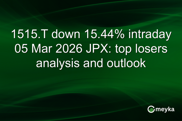 1515.T down 15.44% intraday 05 Mar 2026 JPX: top losers analysis and outlook