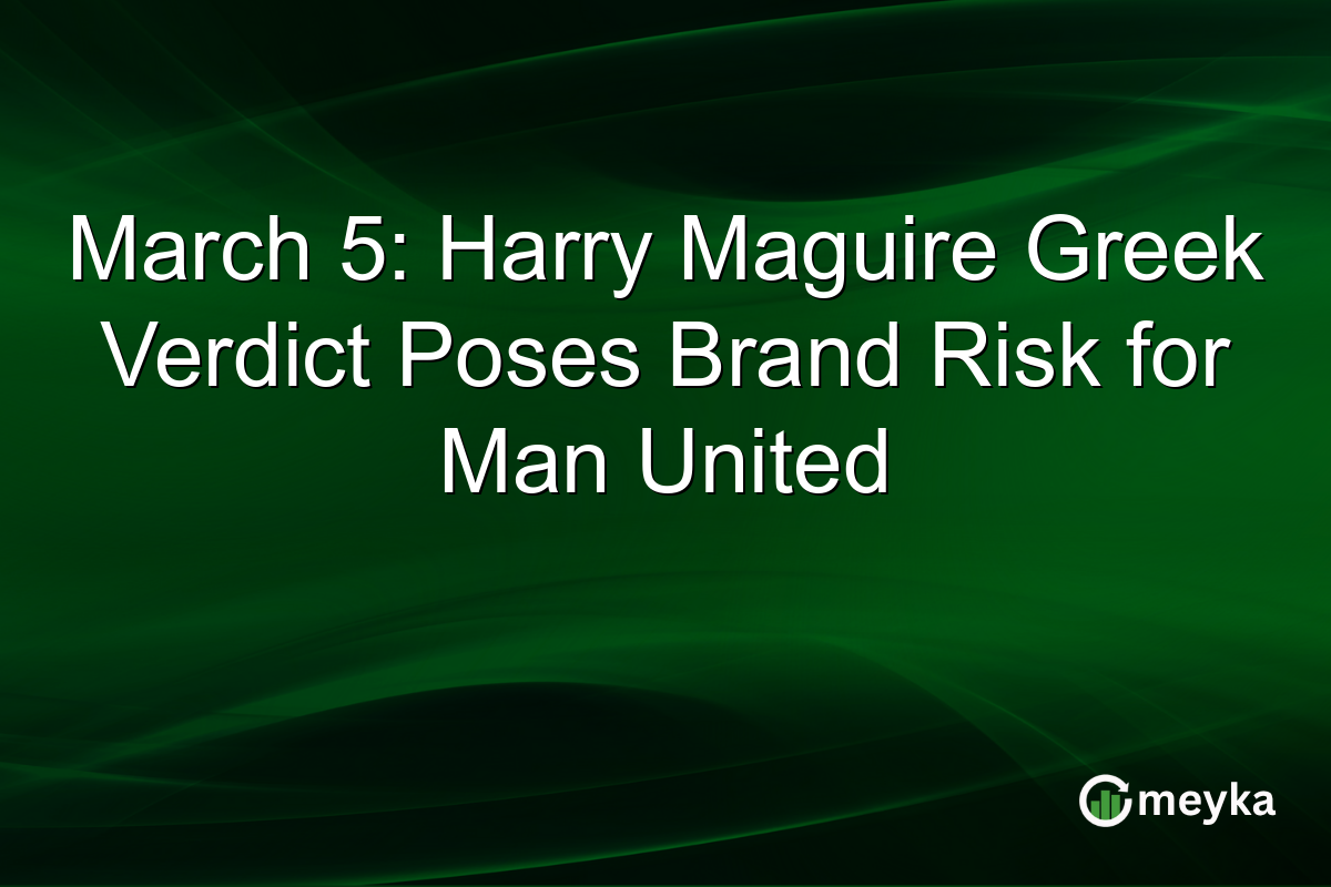 March 5: Harry Maguire Greek Verdict Poses Brand Risk for Man United
