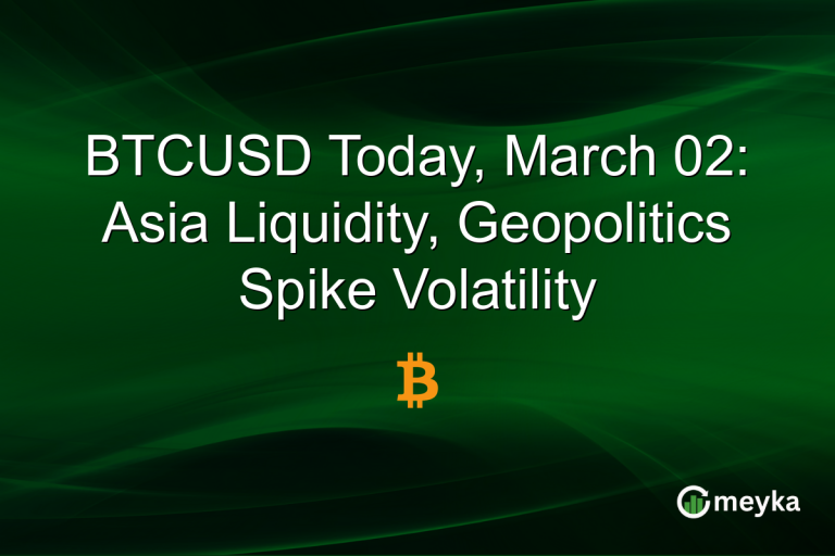 BTCUSD Today, March 02: Asia Liquidity, Geopolitics Spike Volatility