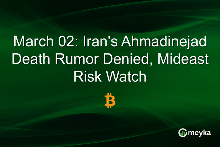March 02: Iran's Ahmadinejad Death Rumor Denied, Mideast Risk Watch