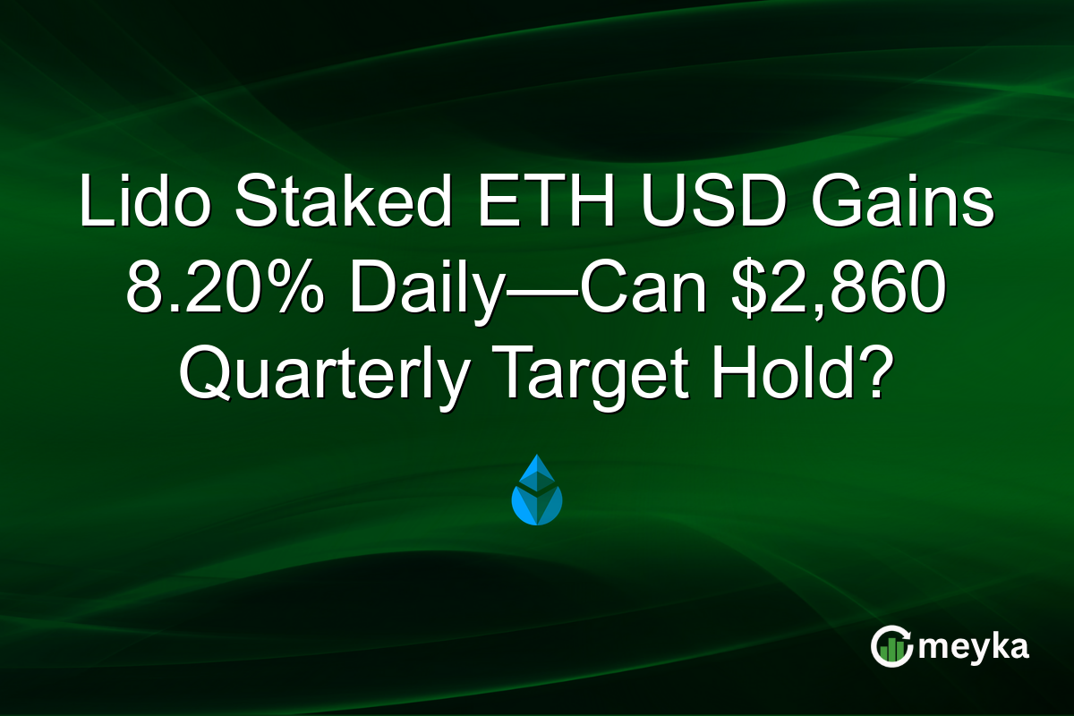 Lido Staked ETH USD Gains 8.20% Daily—Can $2,860 Quarterly Target Hold?
