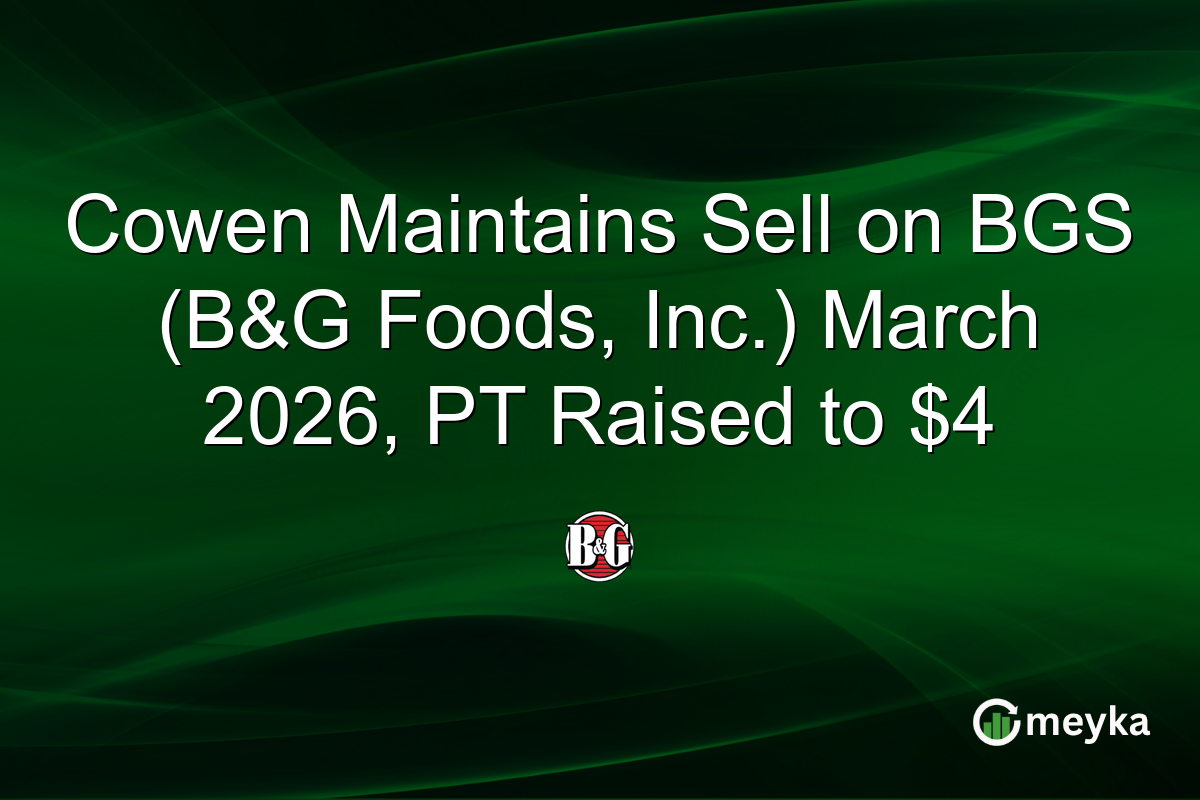 Cowen Maintains Sell on BGS (B&G Foods, Inc.) March 2026, PT Raised to $4