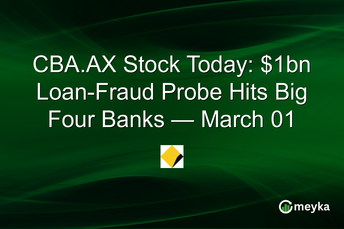 CBA.AX Stock Today: $1bn Loan-Fraud Probe Hits Big Four Banks — March 01