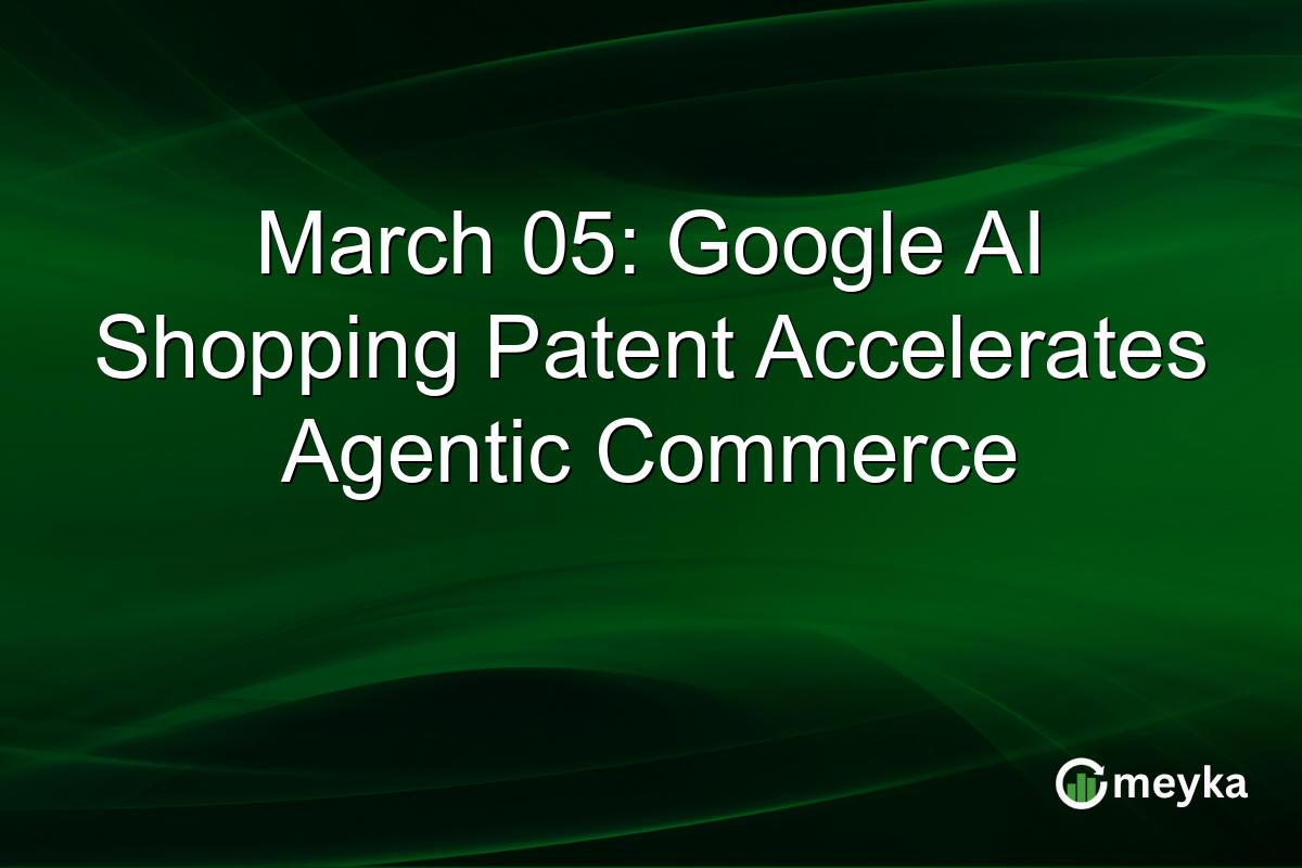 March 05: Google AI Shopping Patent Accelerates Agentic Commerce