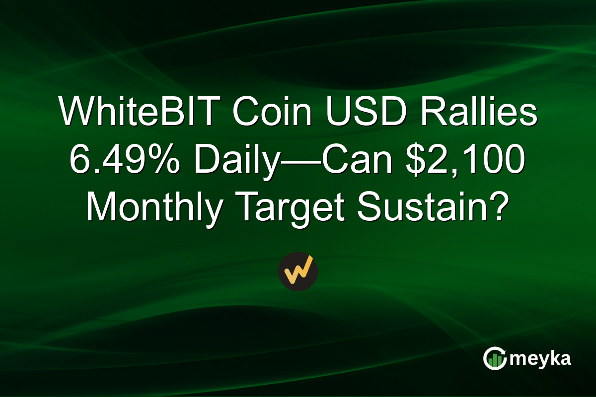 WhiteBIT Coin USD Rallies 6.49% Daily—Can $2,100 Monthly Target Sustain?