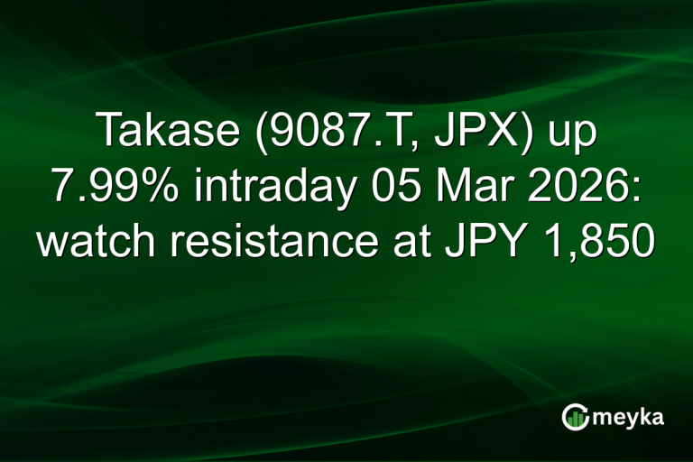 Takase (9087.T, JPX) up 7.99% intraday 05 Mar 2026: watch resistance at JPY 1,850