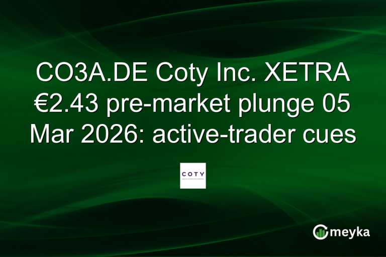 CO3A.DE Coty Inc. XETRA €2.43 pre-market plunge 05 Mar 2026: active-trader cues