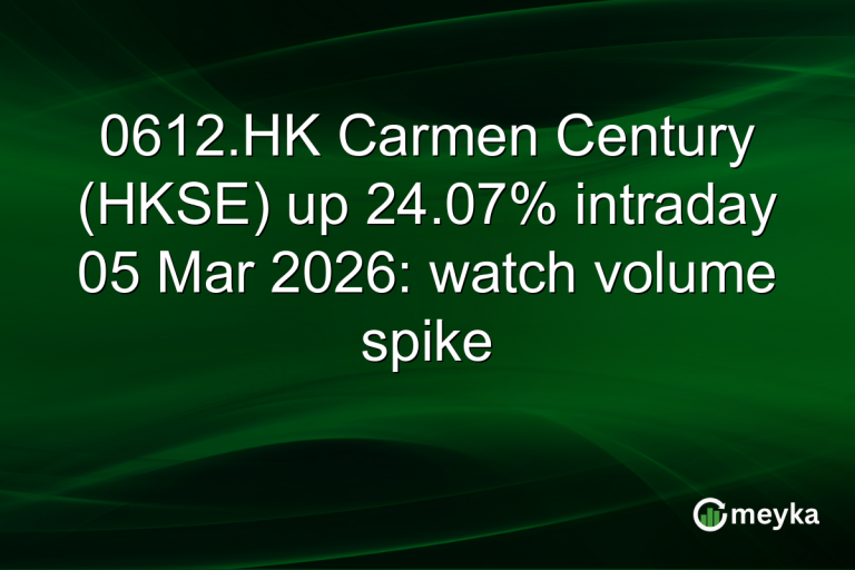 0612.HK Carmen Century (HKSE) up 24.07% intraday 05 Mar 2026: watch volume spike