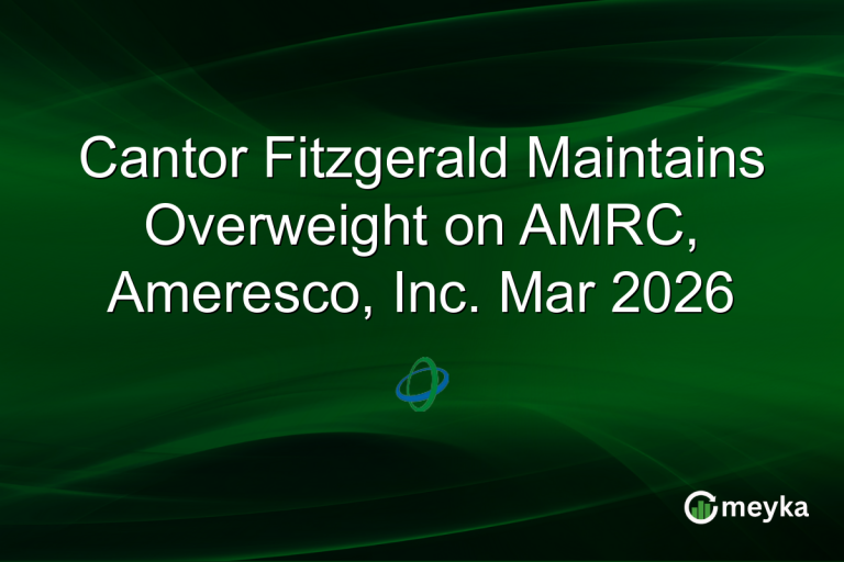 Cantor Fitzgerald Maintains Overweight on AMRC, Ameresco, Inc. Mar 2026
