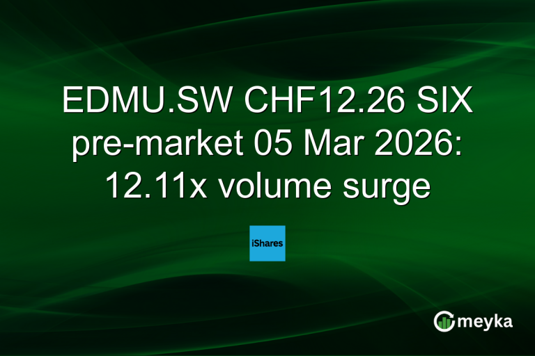 EDMU.SW CHF12.26 SIX pre-market 05 Mar 2026: 12.11x volume surge