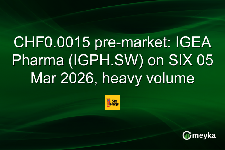 CHF0.0015 pre-market: IGEA Pharma (IGPH.SW) on SIX 05 Mar 2026, heavy volume