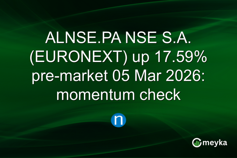 ALNSE.PA NSE S.A. (EURONEXT) up 17.59% pre-market 05 Mar 2026: momentum check