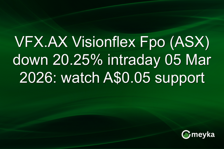 VFX.AX Visionflex Fpo (ASX) down 20.25% intraday 05 Mar 2026: watch A$0.05 support